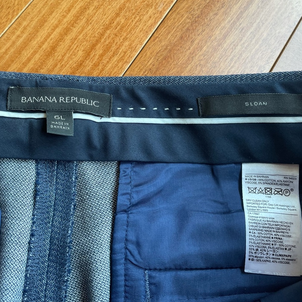 Banana Republic Sloan Chambray Slim Ankle Pant - Picture 5 of 6